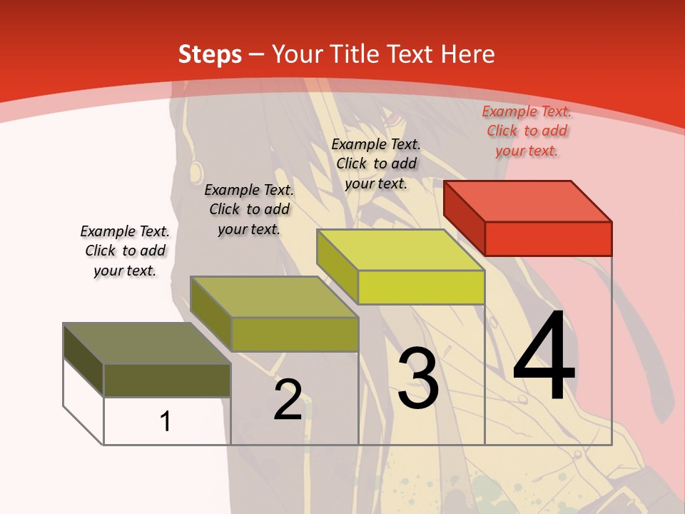 A Woman With A Sword On A Red Background PowerPoint Template