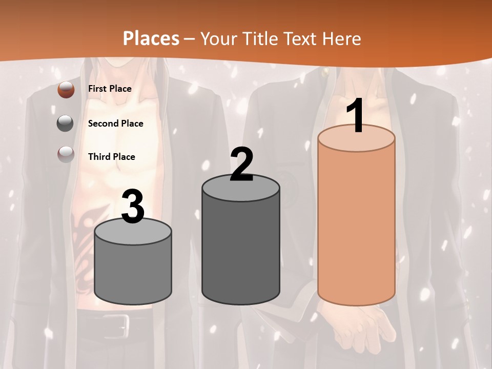 A Couple Of Men Standing Next To Each Other PowerPoint Template