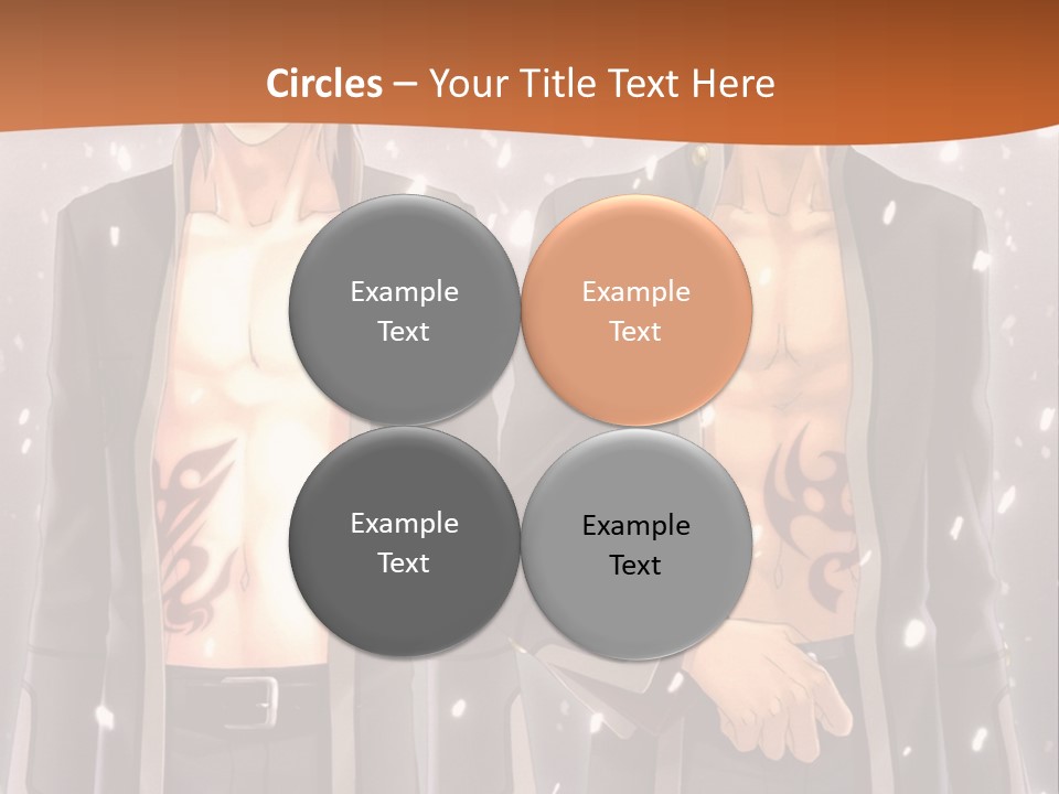 A Couple Of Men Standing Next To Each Other PowerPoint Template
