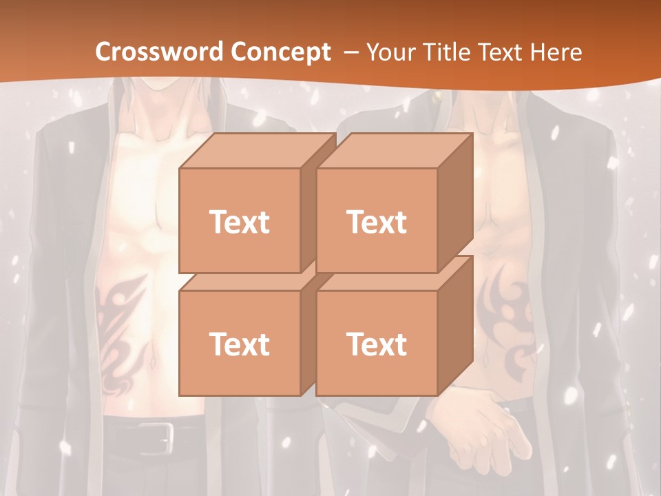 A Couple Of Men Standing Next To Each Other PowerPoint Template