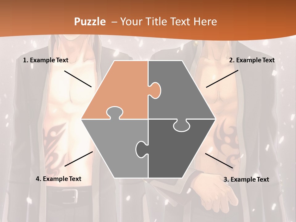 A Couple Of Men Standing Next To Each Other PowerPoint Template