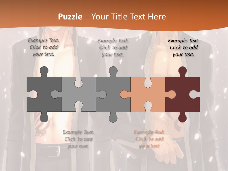 A Couple Of Men Standing Next To Each Other PowerPoint Template