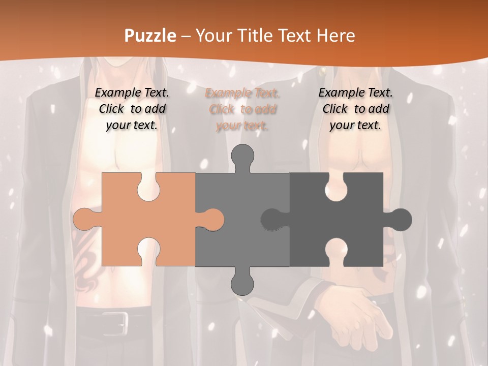 A Couple Of Men Standing Next To Each Other PowerPoint Template