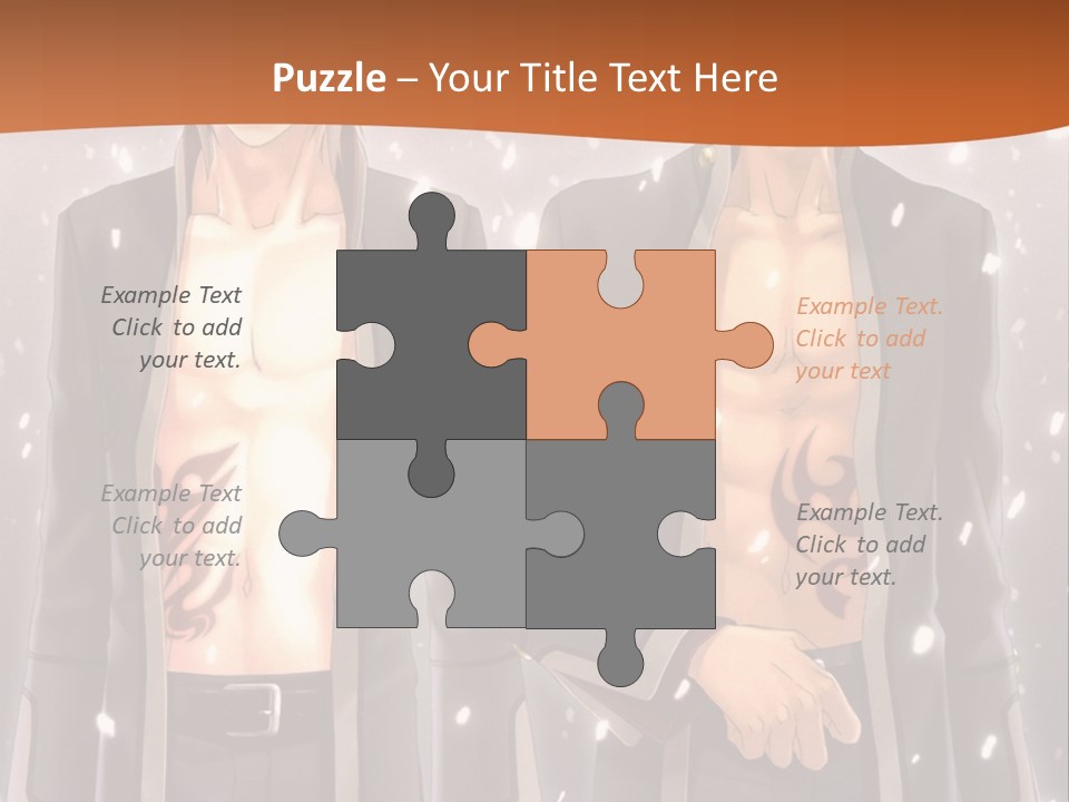 A Couple Of Men Standing Next To Each Other PowerPoint Template