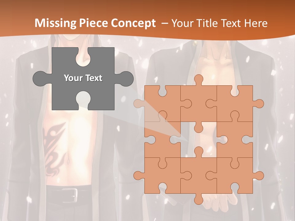 A Couple Of Men Standing Next To Each Other PowerPoint Template