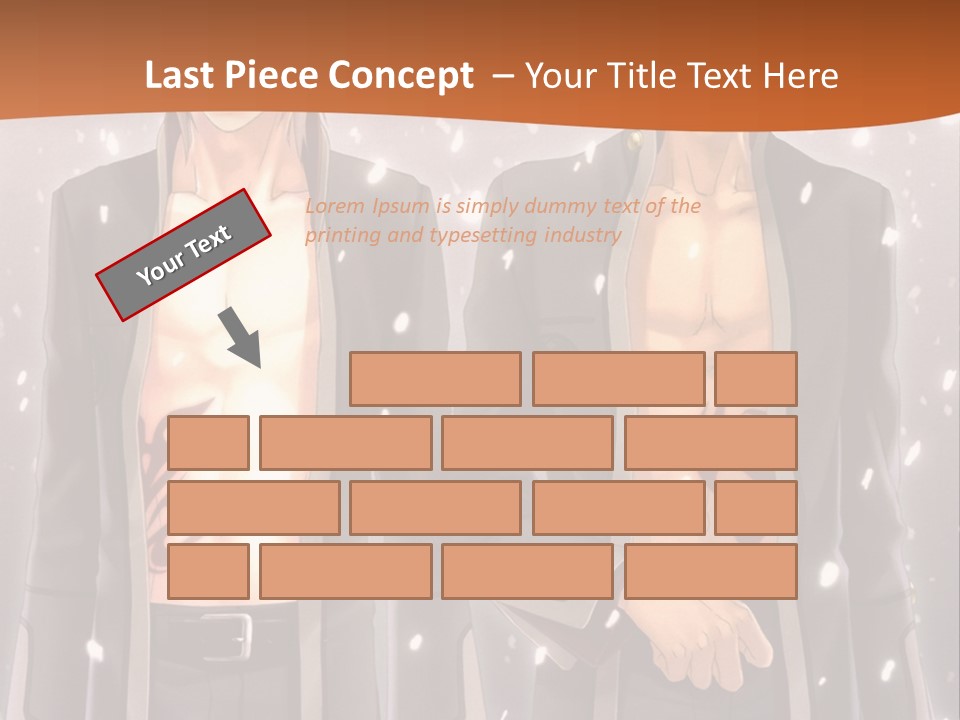 A Couple Of Men Standing Next To Each Other PowerPoint Template