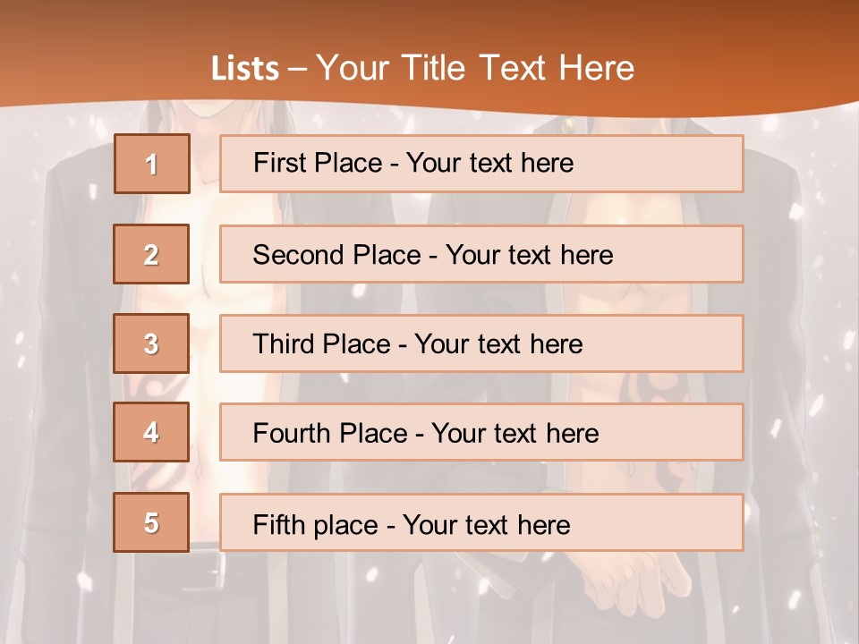 A Couple Of Men Standing Next To Each Other PowerPoint Template