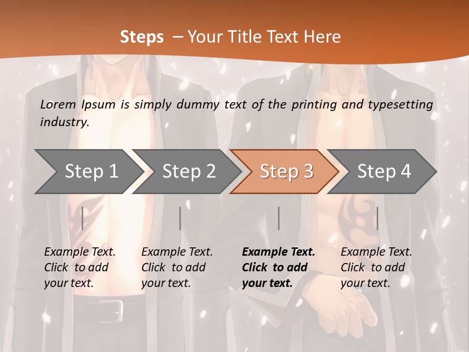 A Couple Of Men Standing Next To Each Other PowerPoint Template
