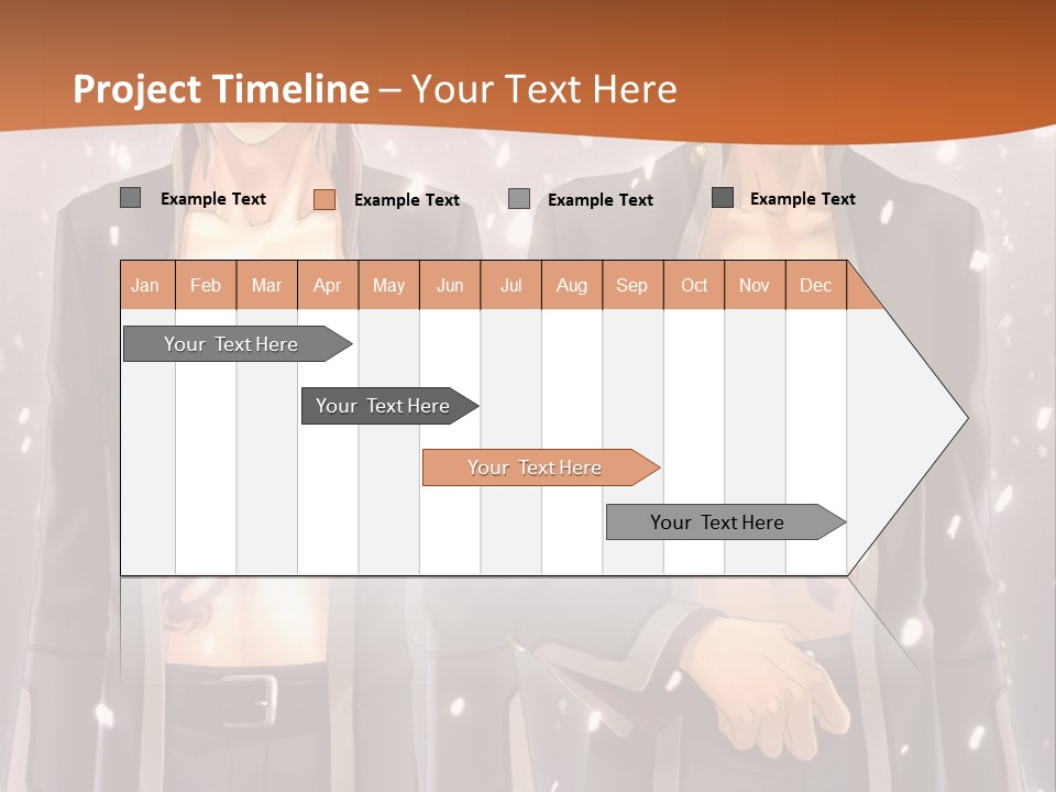 A Couple Of Men Standing Next To Each Other PowerPoint Template