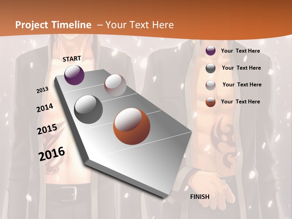 A Couple Of Men Standing Next To Each Other PowerPoint Template