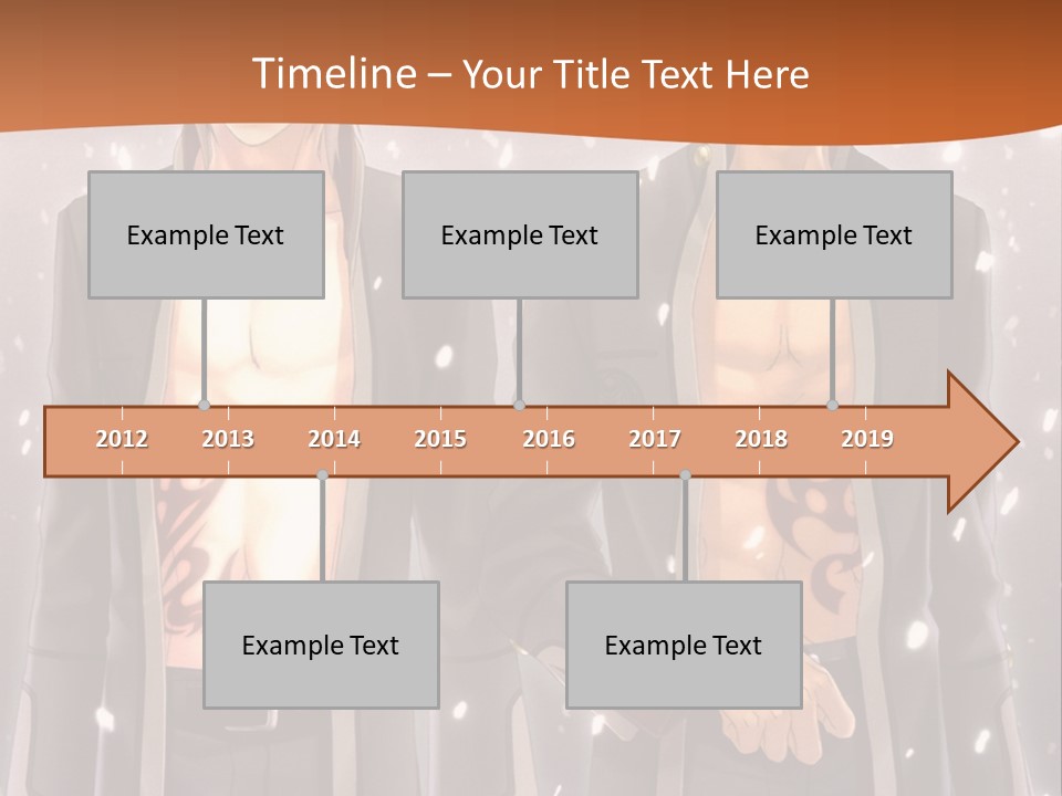 A Couple Of Men Standing Next To Each Other PowerPoint Template