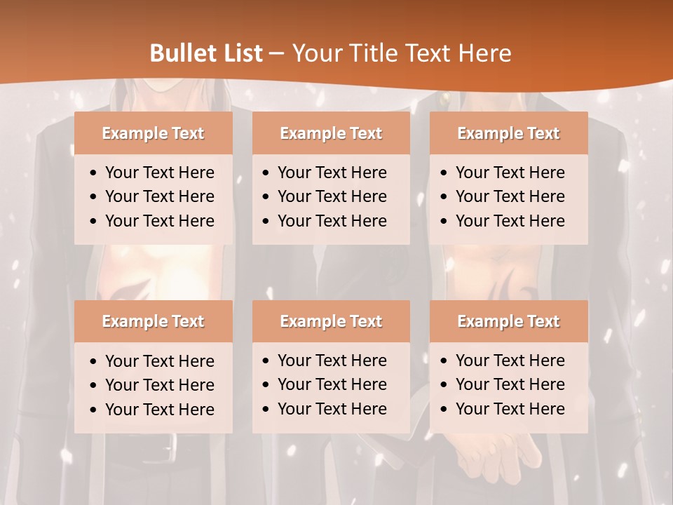 A Couple Of Men Standing Next To Each Other PowerPoint Template