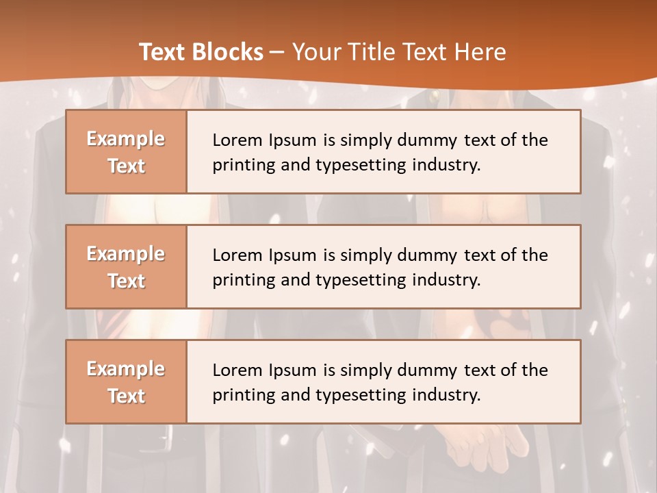 A Couple Of Men Standing Next To Each Other PowerPoint Template