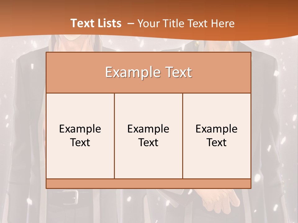 A Couple Of Men Standing Next To Each Other PowerPoint Template
