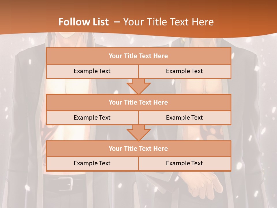 A Couple Of Men Standing Next To Each Other PowerPoint Template