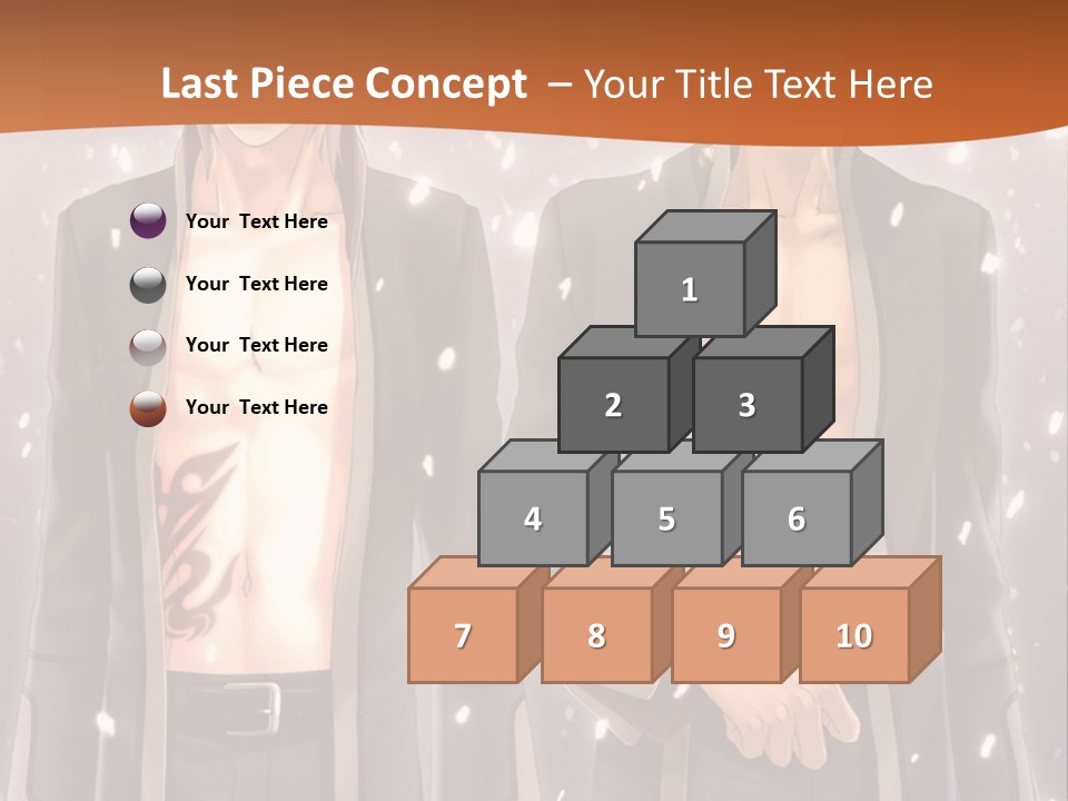 A Couple Of Men Standing Next To Each Other PowerPoint Template