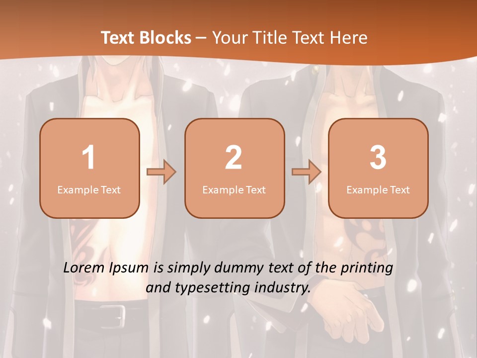 A Couple Of Men Standing Next To Each Other PowerPoint Template