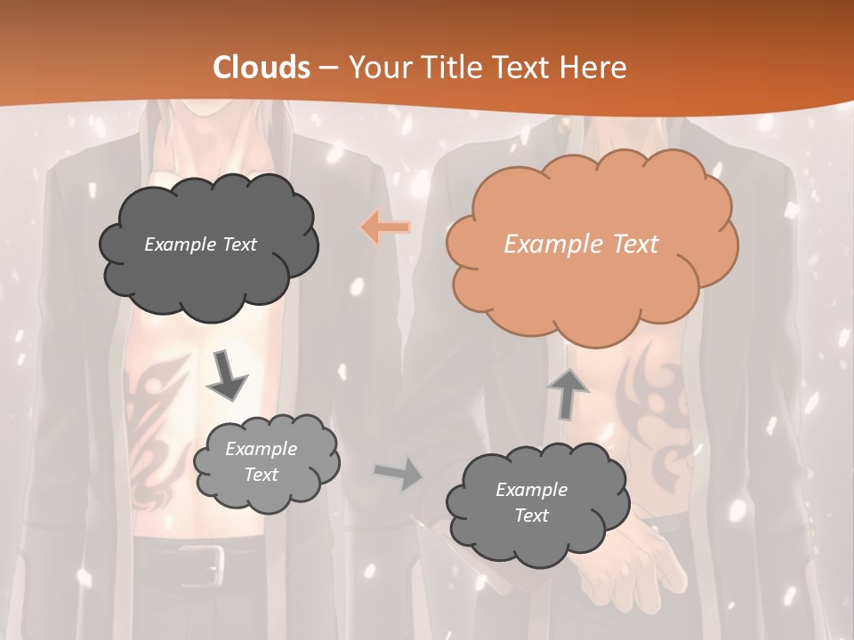 A Couple Of Men Standing Next To Each Other PowerPoint Template