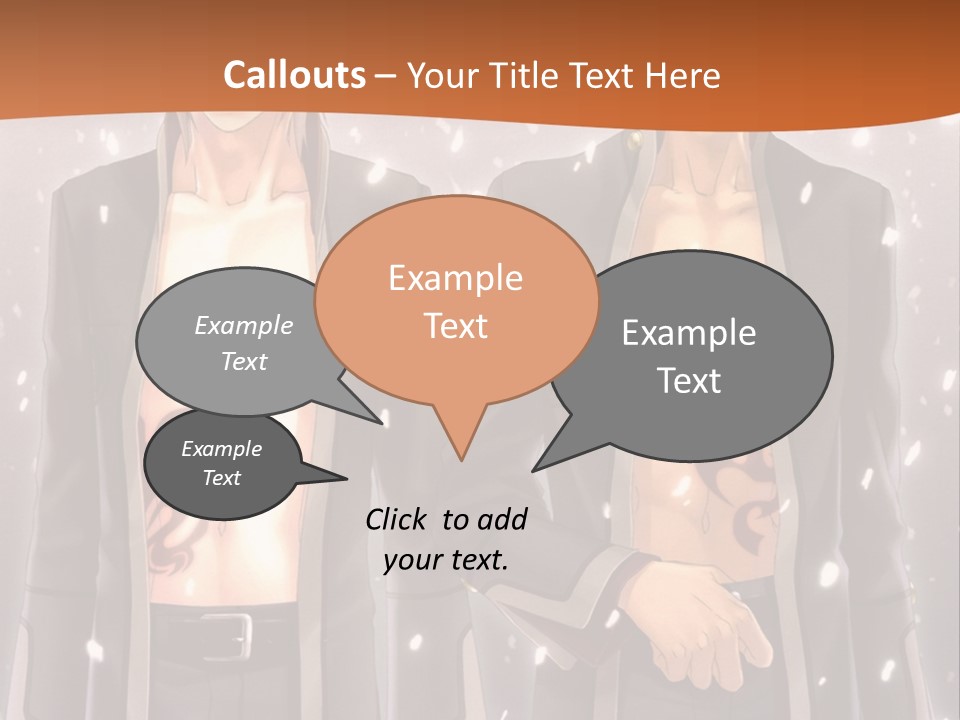 A Couple Of Men Standing Next To Each Other PowerPoint Template