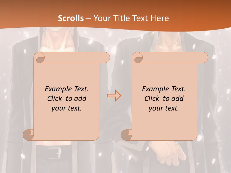 A Couple Of Men Standing Next To Each Other PowerPoint Template