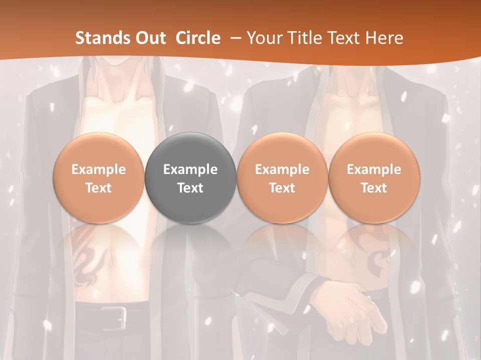 A Couple Of Men Standing Next To Each Other PowerPoint Template