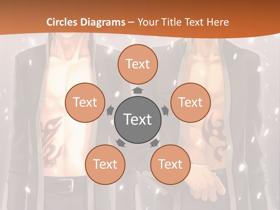 A Couple Of Men Standing Next To Each Other PowerPoint Template