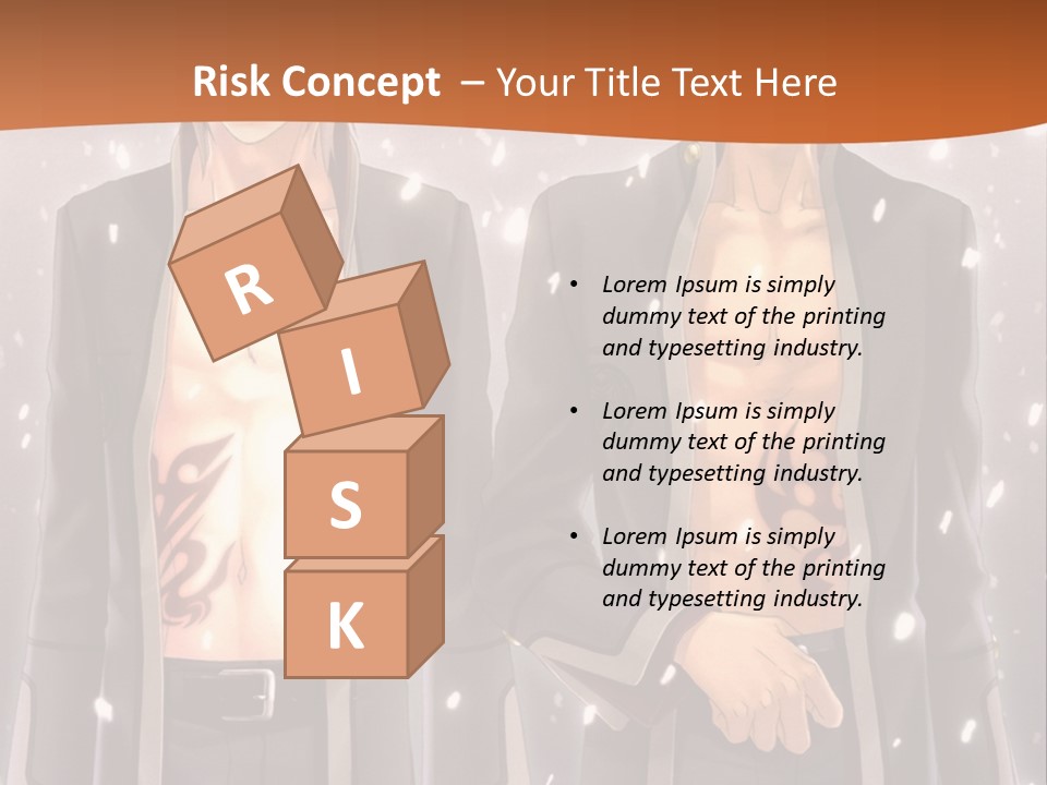 A Couple Of Men Standing Next To Each Other PowerPoint Template