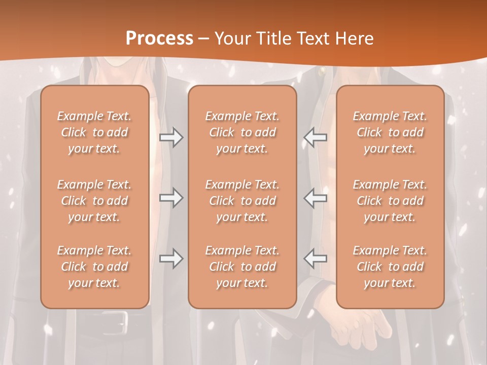 A Couple Of Men Standing Next To Each Other PowerPoint Template