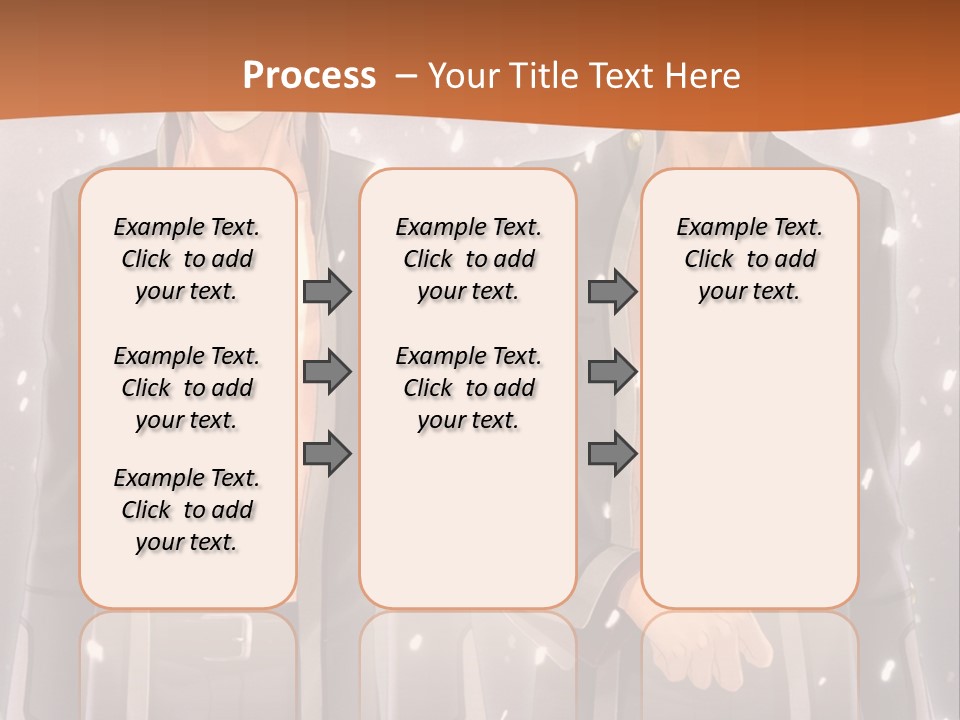 A Couple Of Men Standing Next To Each Other PowerPoint Template