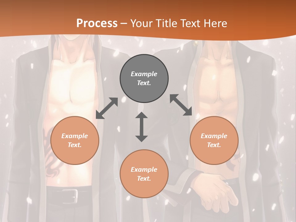 A Couple Of Men Standing Next To Each Other PowerPoint Template