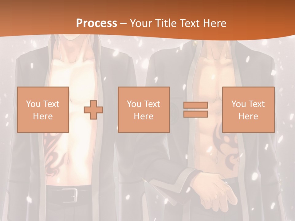 A Couple Of Men Standing Next To Each Other PowerPoint Template