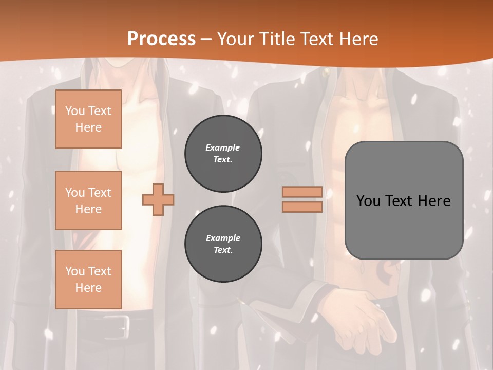 A Couple Of Men Standing Next To Each Other PowerPoint Template