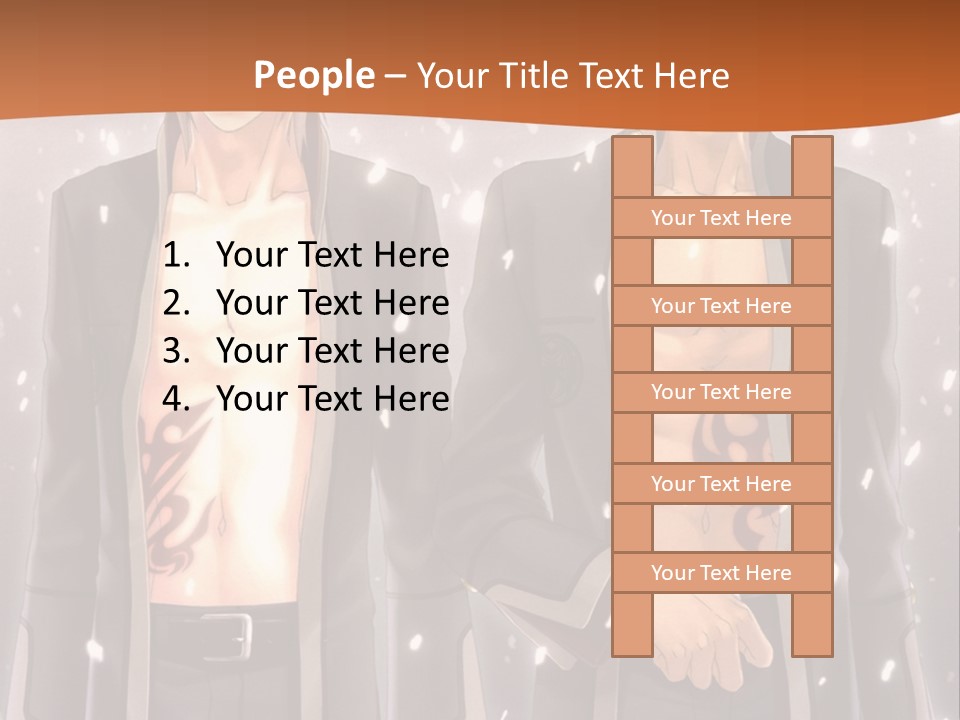 A Couple Of Men Standing Next To Each Other PowerPoint Template