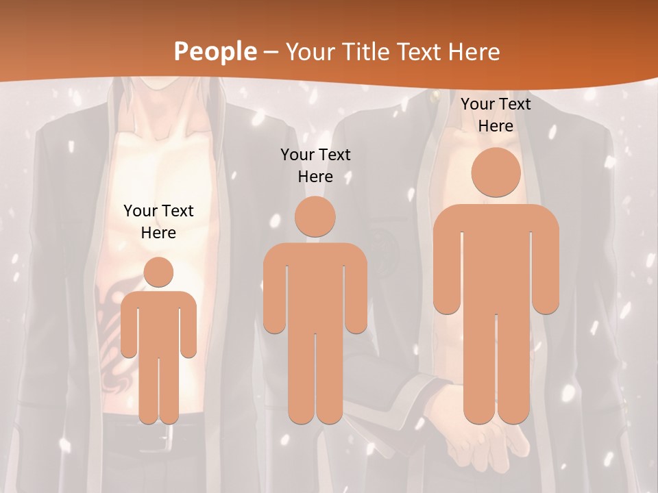 A Couple Of Men Standing Next To Each Other PowerPoint Template