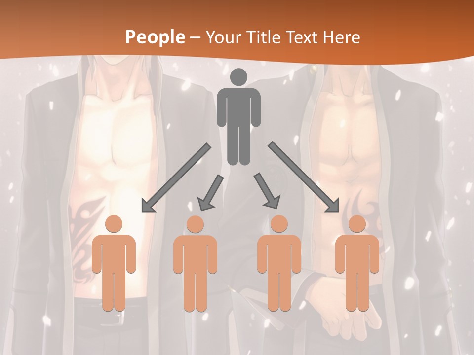 A Couple Of Men Standing Next To Each Other PowerPoint Template