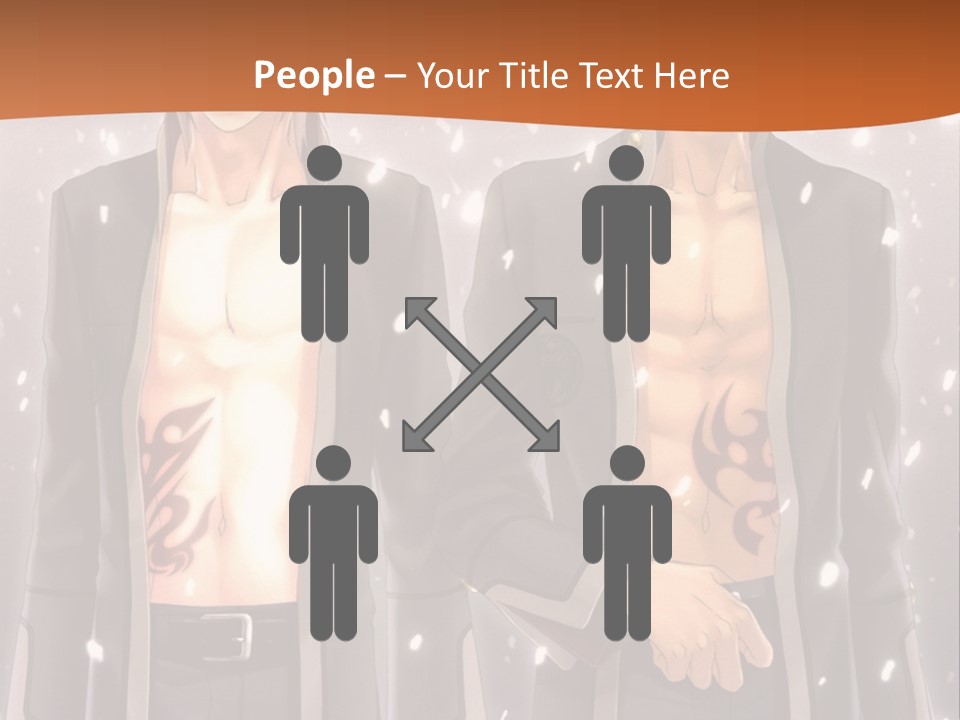 A Couple Of Men Standing Next To Each Other PowerPoint Template