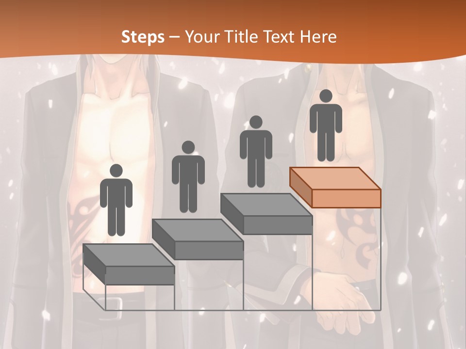 A Couple Of Men Standing Next To Each Other PowerPoint Template