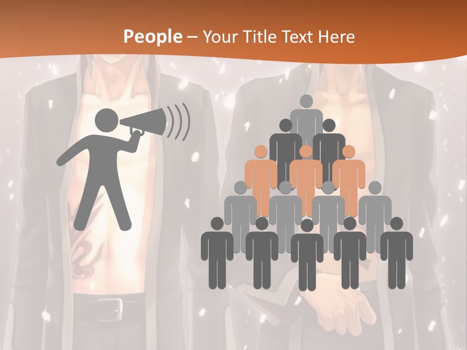 A Couple Of Men Standing Next To Each Other PowerPoint Template