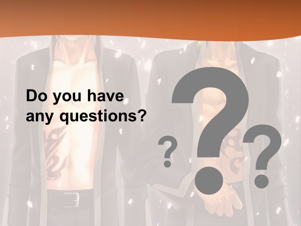 A Couple Of Men Standing Next To Each Other PowerPoint Template