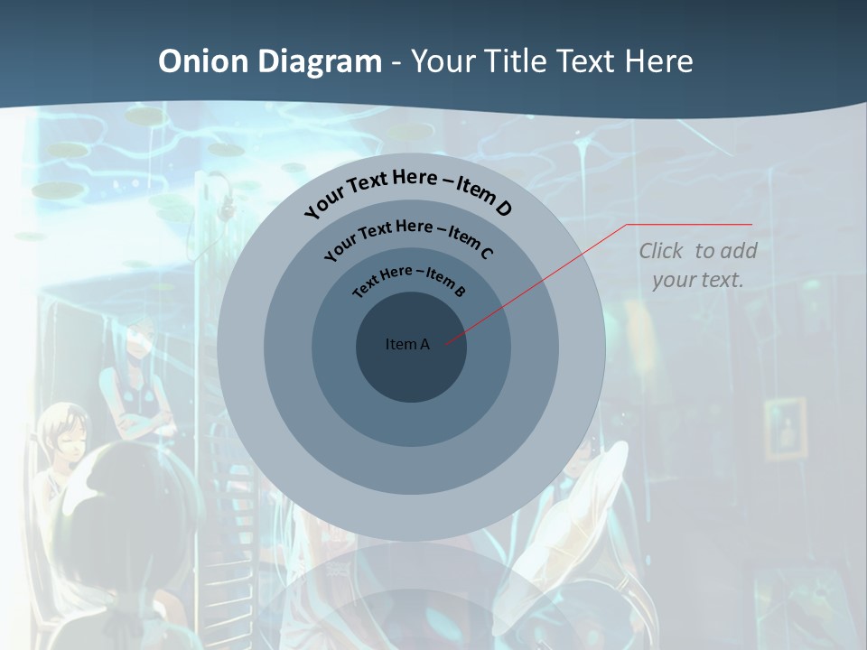 A Group Of People In A Room With A Blue Background PowerPoint Template