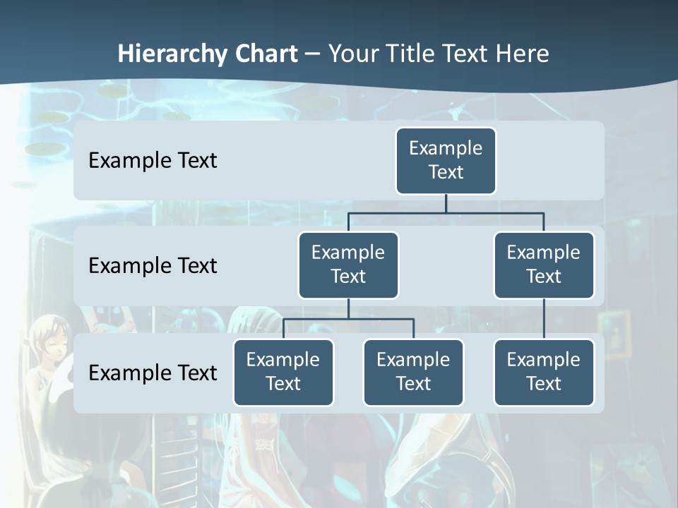 A Group Of People In A Room With A Blue Background PowerPoint Template