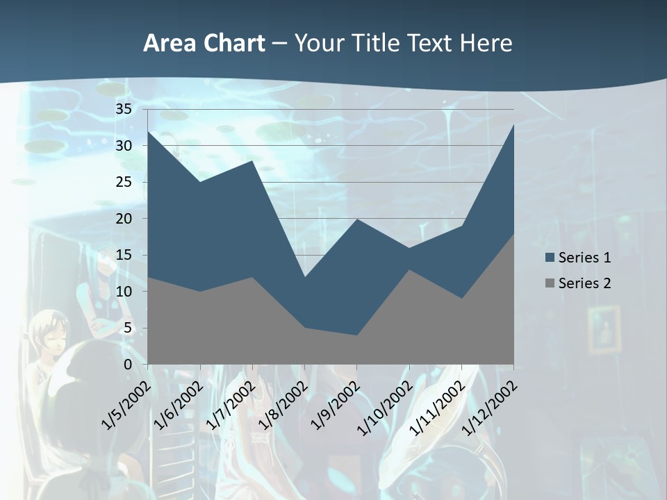 A Group Of People In A Room With A Blue Background PowerPoint Template
