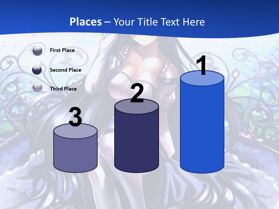 A Woman Sitting On A Flower Powerpoint Presentation PowerPoint Template