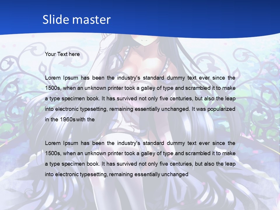 A Woman Sitting On A Flower Powerpoint Presentation PowerPoint Template