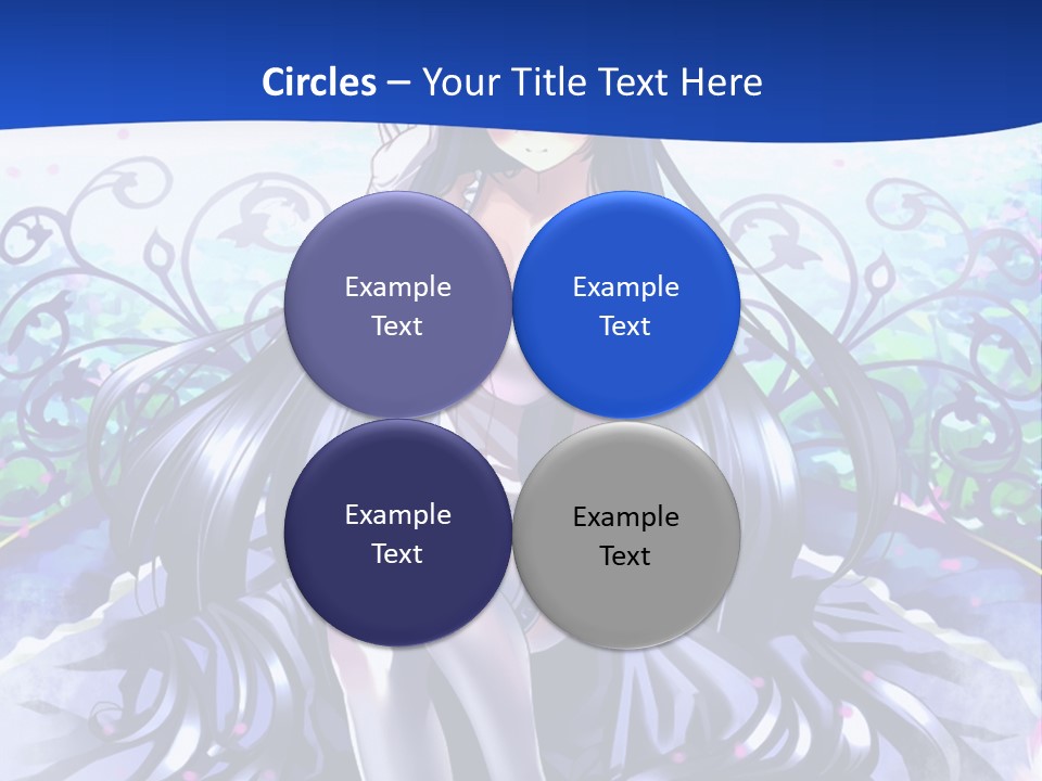 A Woman Sitting On A Flower Powerpoint Presentation PowerPoint Template