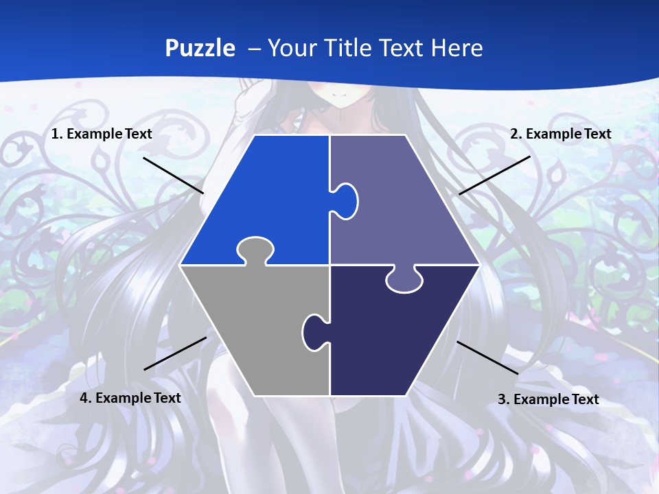 A Woman Sitting On A Flower Powerpoint Presentation PowerPoint Template