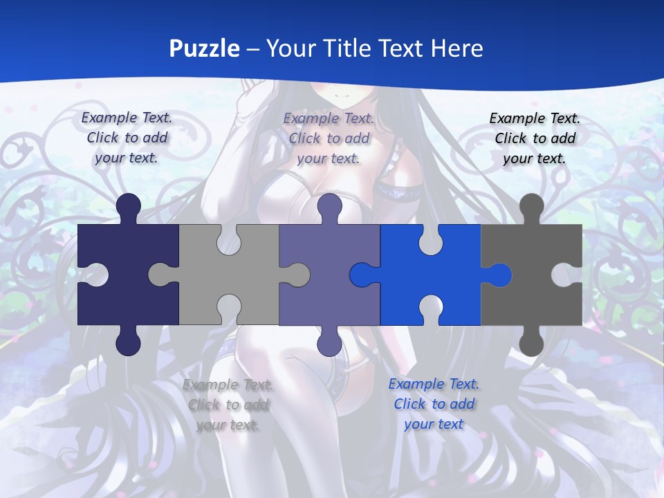 A Woman Sitting On A Flower Powerpoint Presentation PowerPoint Template