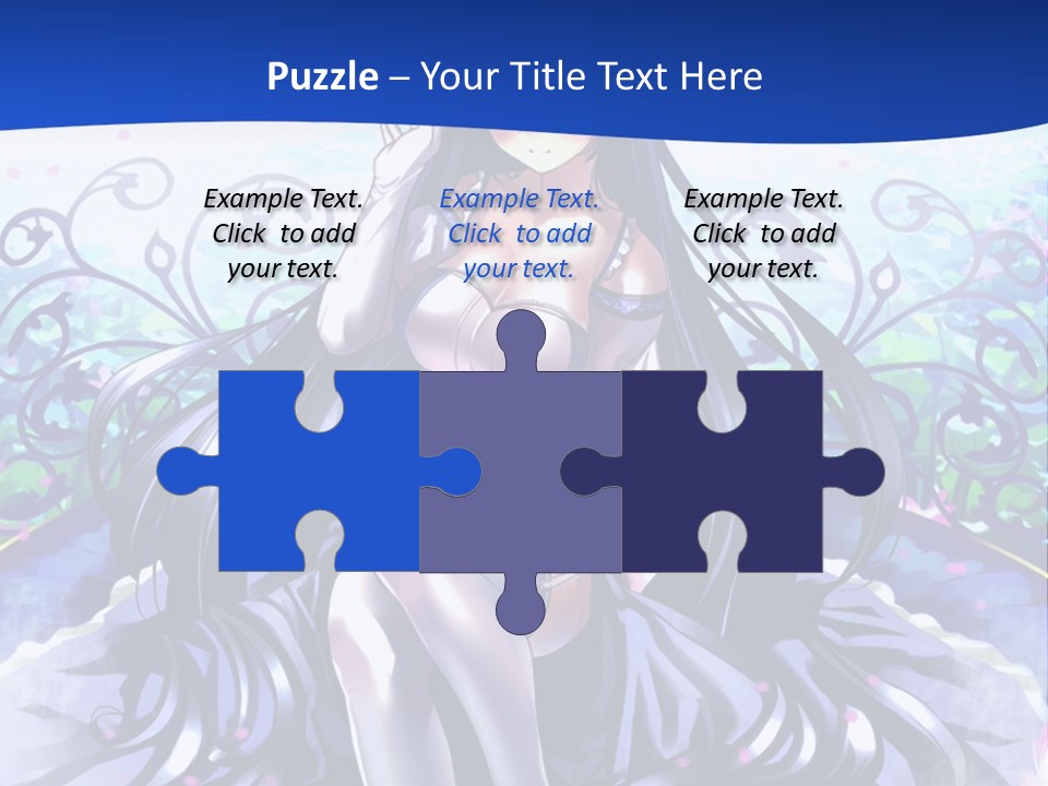 A Woman Sitting On A Flower Powerpoint Presentation PowerPoint Template