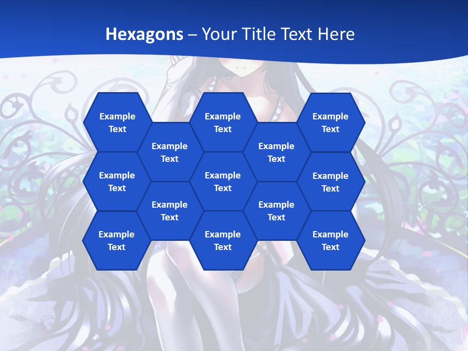 A Woman Sitting On A Flower Powerpoint Presentation PowerPoint Template