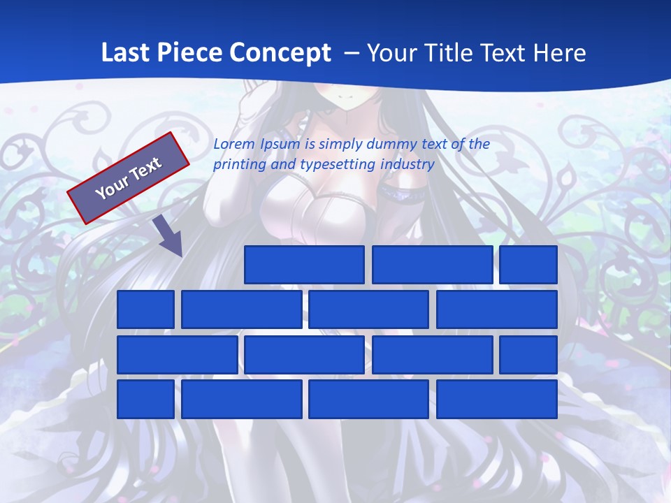 A Woman Sitting On A Flower Powerpoint Presentation PowerPoint Template